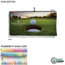 72 Hr Fast Ship - Oversized Golf Towel in Microfiber Terry, w/Black Hook, Sublimated (30"x60")
