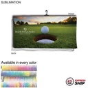 24 Hr Express Ship - Oversized Golf Towel in Microfiber Terry, w/Black Hook, Sublimated (30"x60")