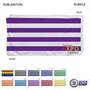 48 Hr Quick Ship-Cabana Stripe Sublimated, Absorbent Microfiber Dri-Lite Terry Beach Towel (30"x60")