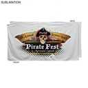 Absorbent Microfiber Dri-Lite Terry White Beach Towel, Sublimated Full Color Logo (30"x60")