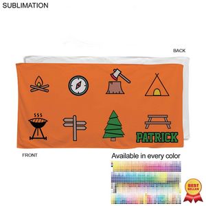 Absorbent Microfiber Dri-Lite Terry Branding Towel, Sublimated Edge to Edge 1 Side (30"x60")