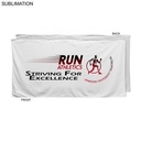 Absorbent Microfiber Dri-Lite Terry White Triathlon Towel, Sublimated Full Color (30"x60")