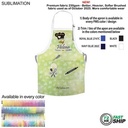72 Hr Fast Ship - Domestic made Bib Apron, 2 Pockets, Adjustable Neck, Sublimated (25"x28")