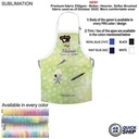 Domestic made Bib Apron, 2 Pockets, Adjustable Neck, Sublimated (25"x28")