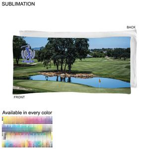 Golf Caddie Towel Large in Microfiber Dri-Lite Terry, Sublimated Edge to Edge 1 side (20"x40")
