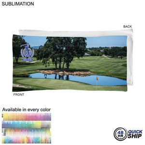 [SU462W-33] 48 Hr Quick Ship - Golf Caddie Towel Large in Microfiber Dri-Lite Terry, Sublimated (20"x40")