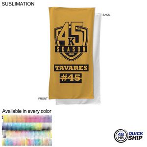 [SU463W-19] 48 Hr Quick Ship - Team Towel in Microfiber Dri-Lite Terry, Sublimated Bench, Shower Towel (22"x44")