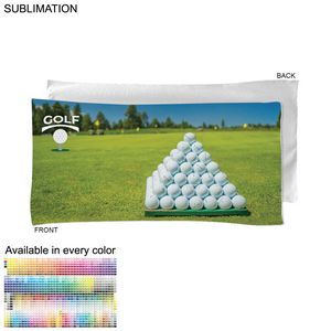 [SU463W-27] Golf Caddie Towel Extra Large in Microfiber Dri-Lite Terry, Sublimated Edge to Edge 1 Side (22"x44")