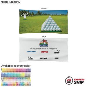 [SU463W-38] 24 Hr Express Ship - Golf Caddie Tournament Towel in Microfiber Terry, Sublimated 2 Sides (22"x44")