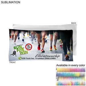 Absorbent Microfiber Dri-Lite Terry Marathon Towel, Sublimated Edge to Edge 1 side (22"x44")
