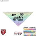 24 Hr Express Ship - Medium Dog Bandana, Stitched Edges, Sublimated Edge to Edge (19"x19"x27")