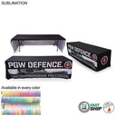 72 Hr Fast Ship - Sublimated Table Cloth for 8' Table, Drape Style, 3 Sided, Open Back