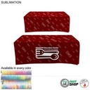 72 Hr Fast Ship - Sublimated Box Style Fitted Tablecloth for 6' Table, 4 Sided, Closed Back