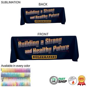 [SU511-4] 72 Hr Fast Ship - Sublimated Table Cloth for 6' table, Drape style, 4 sided, Closed Back