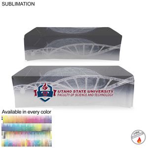 Faculty Table Cloth for 8' table, Drape Style, 4 Sided, Closed Back, Have different Faculty names