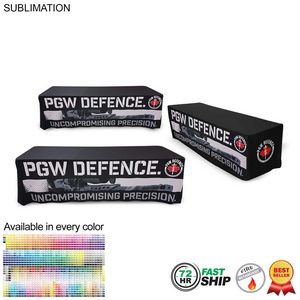 [SU512-4] 72 Hr Fast Ship - Sublimated Table Cloth for 8' table, Drape style, 4 sided, Closed Back