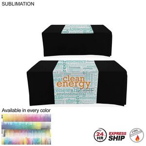 [SU518-4] 24 Hr Express Ship - Sublimated Table Runner, Covers Front and Top Of The Table (30"x60")