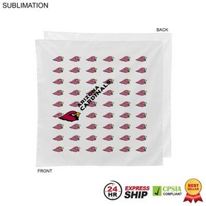 [SU535-25] 24 Hr Express Ship - White Square Bandana, Sublimated Full Color Logos (22"x22")