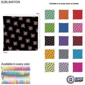 [SU535-28] 48 Hr Quick Ship - Team Building Colored Sublimated Bandanna, Sublimated (22"x22")