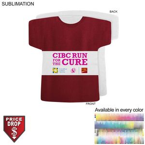 Sponsorship Shirt Shape Microfiber Dri-Lite Terry Keepsake Towel, Sublimated Front Side (18"x17")