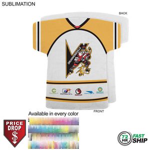 [SU571-13] 72 Hr Fast Ship - Hockey Jersey Shape Microfiber Keepsake Towel, Sublimated Front Side (18"x17")