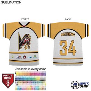 48 Hr Quick Ship-Jersey Shape Microfiber Dri-Lite Terry Keepsake Towel, Sublimated 2 Sides (18"x17")