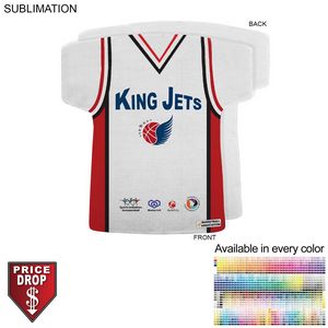 Basketball Jersey Shape Microfiber Dri-Lite Terry Keepsake Towel, Sublimated Front Side (18"x17")