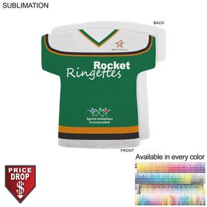 [SU571-9] Ringette Jersey Shape Microfiber Dri-Lite Terry Keepsake Towel, Sublimated Front Side (18"x17")
