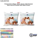 48Hr Quick Ship-Sublimated XXL Throw Cushion, Invisible Zipper Closure, Removable Insert (20"x20")