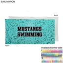 Swim Towel in Plush and Soft Velour Terry Cotton Blend, Sublimated Edge to Edge (30"x60")