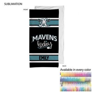 [SU586-21] Team Towel in Plush and Soft Velour Terry Cotton Blend, Sublimated Shower Towel (30"x60")