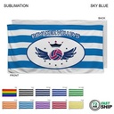 72 Hr Fast Ship - Cabana Stripe Sublimated Plush and Soft Velour Terry Beach Towel (30"x60")
