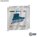 48 Hr Quick Ship - White Microfiber Dri-Lite Terry Sponsorship Rally Towel, Sublimated (15"x15")