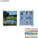 Microfiber Dri-Lite Terry Golf Towel, Nofold Grommet & Hook, Sublimated 2 Sides (12"x18")
