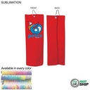 72 Hr Fast Ship - Colored Microfiber Dri-Lite Terry Golf Towel, Trifold (6"x15")