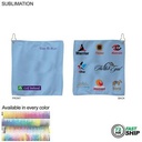72 Hr Fast Ship - Colored Microfiber Dri-Lite Terry Golf Towel, Nofold Grommet & Hook (15"x15")