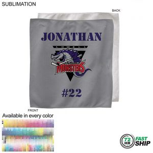 [SU609-37] 72 Hr Fast Ship - Team Towel in Microfiber Dri-Lite Terry, Sublimated Sweat Towel (15"x15")