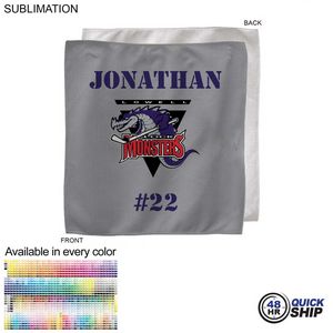 [SU609-38] 48 Hr Quick Ship - Team Towel in Microfiber Dri-Lite Terry, Sublimated Sweat Towel (15"x15")