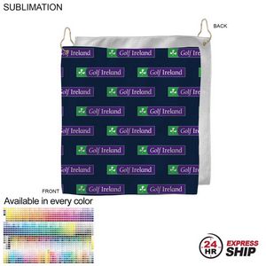 [SU609-45] 24 Hr Express Ship - Colored Microfiber Terry Golf Towel, Nofold, Sublimated (15"x15")