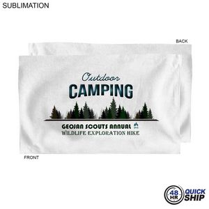 [SU614-16] 48Hr Quick Ship - Microfiber Dri-lite Terry Sports, Hand, Gym White Towel, Sublimated (15"x25")