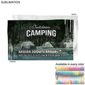 [SU614-2] Microfiber Dri-lite Terry Sports, Hand, Gym Towel, Sublimated Edge to Edge 1 side (15"x25")