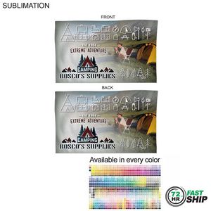 [SU614-22] 72 Hr Fast Ship - Microfiber Dri-lite Terry Branding Towel, Sublimated Edge to Edge 2 Side (15"x25")
