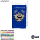 48Hr Quick Ship - Colored Microfiber Dri-Lite Terry Golf Towel, Sublimated (15"x25")