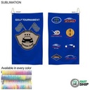 72 Hr Fast Ship - Colored Microfiber Dri-Lite Terry Golf Towel, NoFold, Sublimated 2 Side (15"x25")