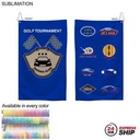 24 Hr Express Ship - Colored Microfiber Dri-Lite Terry Golf Towel, Sublimated 2 Side (15"x25")