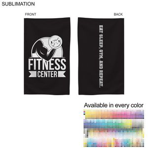[SU614-33] Gym, Workout towel in Microfiber Dri-lite Terry Towel, Sublimated Edge to Edge 2 sides (15"x25")