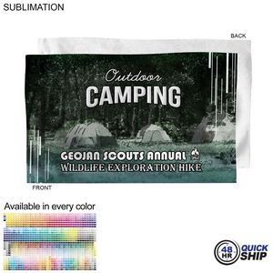 48 Hr Quick Ship - Microfiber Dri-lite Terry Towel, Sublimated Edge to Edge 1 Side (15"x25")