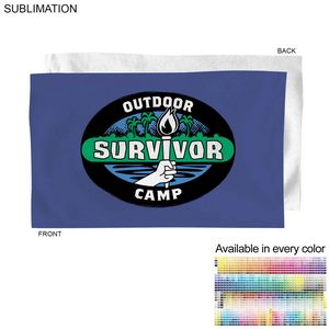 [SU614-7] "Survivor" Themed Sublimated Microfiber Sports Hand Towel (15"x25")