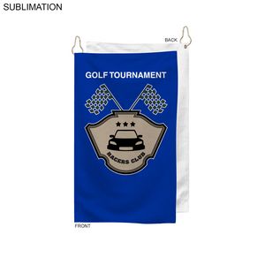 [SU614-9] Colored Microfiber Dri-Lite Terry Golf Towel, Nofold Grommet & Hook, Sublimated (15"x25")