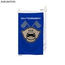 Colored Microfiber Dri-Lite Terry Golf Towel, Nofold Grommet & Hook, Sublimated (15"x25")